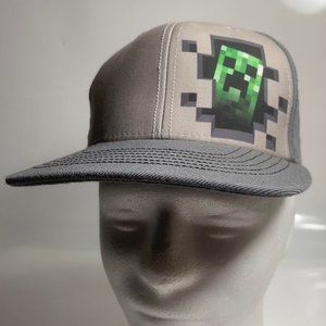 Jinx Minecraft Flat Fitty kids  Men's Adjustable Snapback Baseball Cap Creeper
